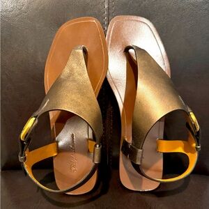 Brand New Delancie Welington Ralph Lauren Collection Calfskin Sandals